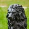 Glitzhome® 21" Black Sitting Lion Garden Statue